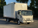 2018 ISUZU NPR DIESEL BOX TRUCK, LIFTGATE, NON CDL