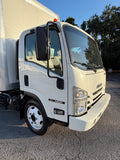 2018 ISUZU NPR DIESEL BOX TRUCK, LIFTGATE, NON CDL